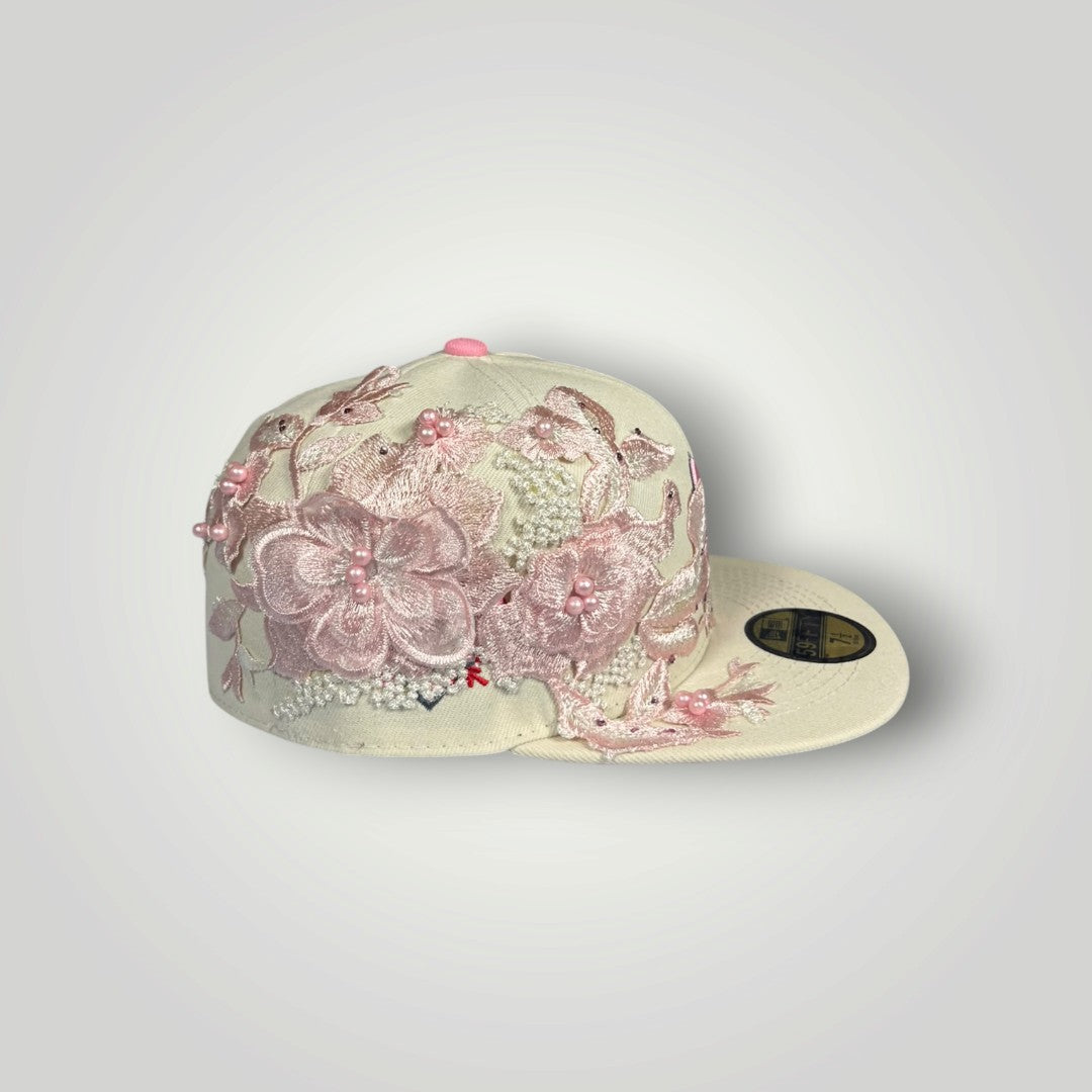 cap beige e rosa